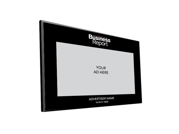Business Report Advertiser Countertop Display Plaques by NewsKeepsake