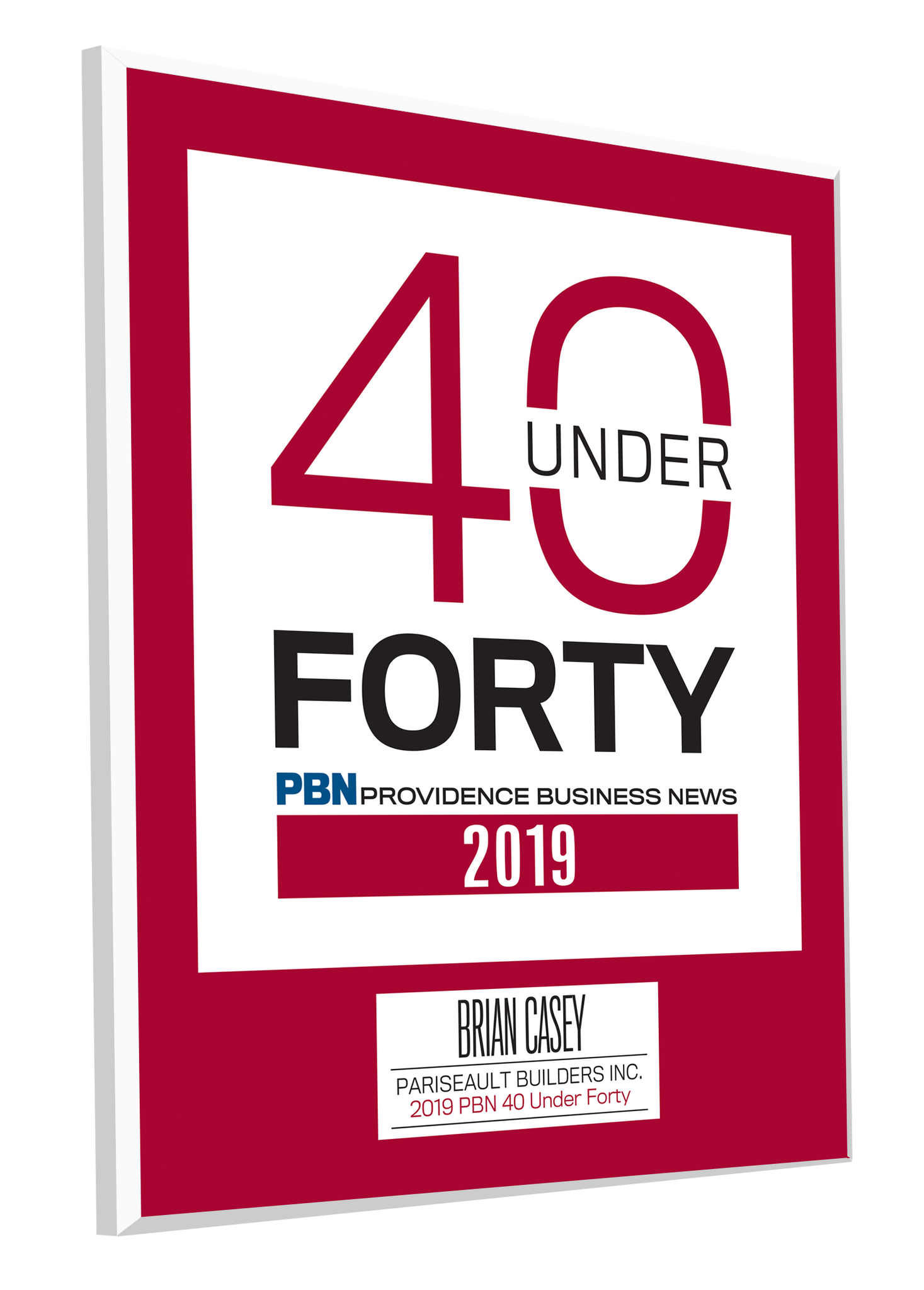 Providence Business News 40 Under Forty Plaque - Mounted Archival Reprint by NewsKeepsake