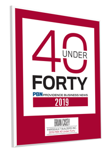 Providence Business News 40 Under Forty Plaque - Mounted Archival Reprint by NewsKeepsake