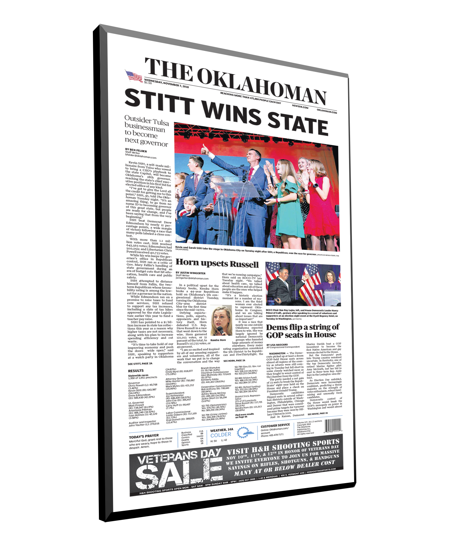 The Oklahoman Single-Page Plaque by NewsKeepsake