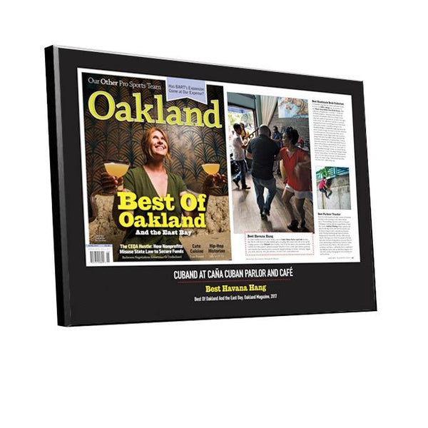 "Best of Oakland & the East Bay" Cover & Article Award Plaque by NewsKeepsake