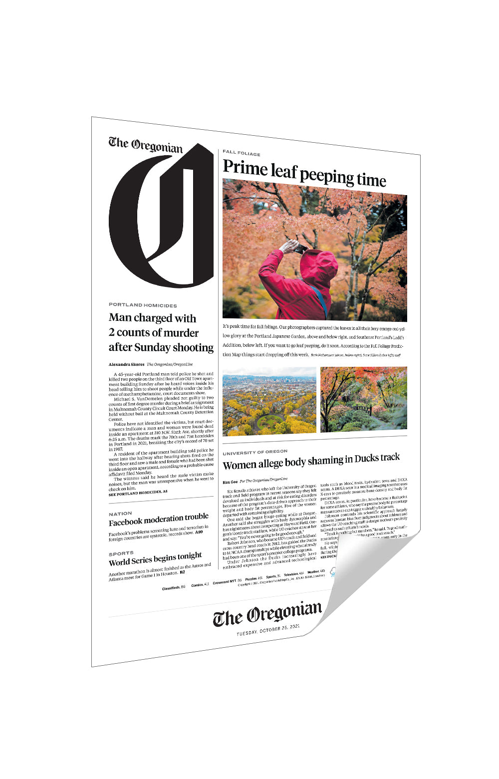 The Oregonian Article - Frameable Archival Print