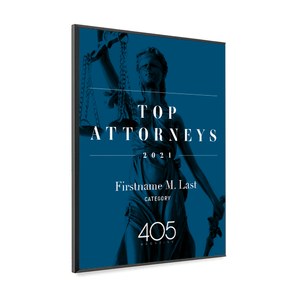 405 Magazine Top Attorneys Award - Modern Hardi-plaque