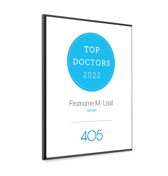 405 Magazine Top Doctors Award - Modern Hardi-plaque