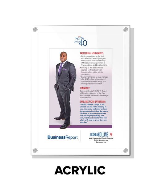 Forty Under 40 Single-Page Article Plaques by NewsKeepsake
