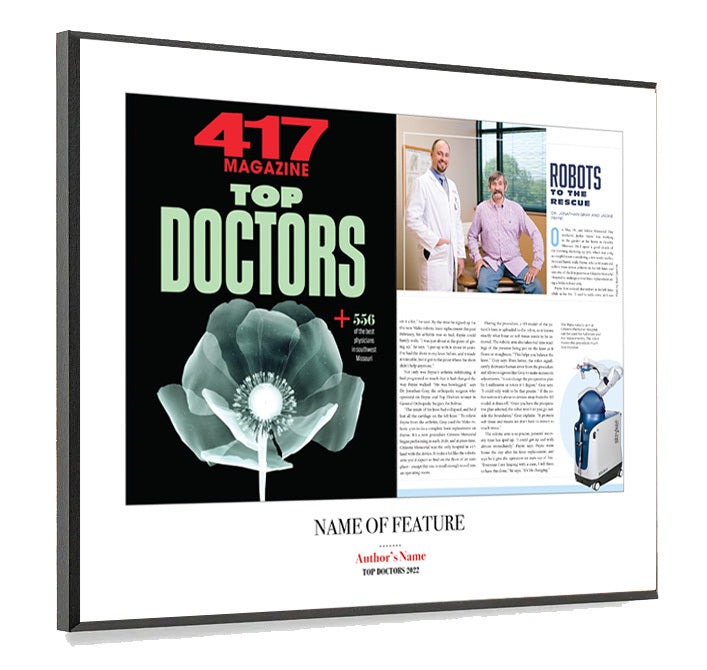 417 Magazine Top Doctors Article & Cover Spread Melamine Plaques