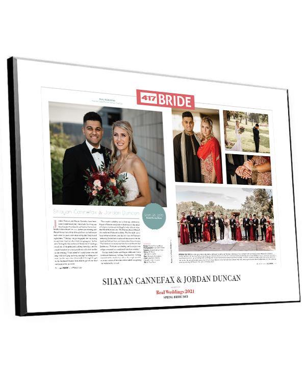 417 Bride Article Spread Plaques by NewsKeepsake