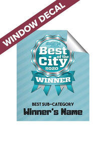 Albuquerque The Magazine's Best of the City Award - Window Decal by NewsKeepsake
