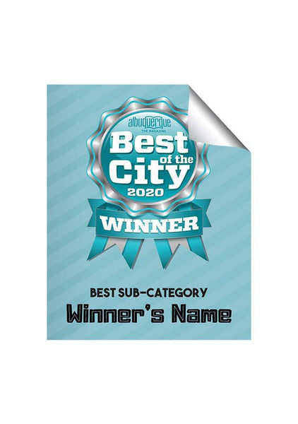 Albuquerque The Magazine's Best of the City Award - Window Decal by NewsKeepsake