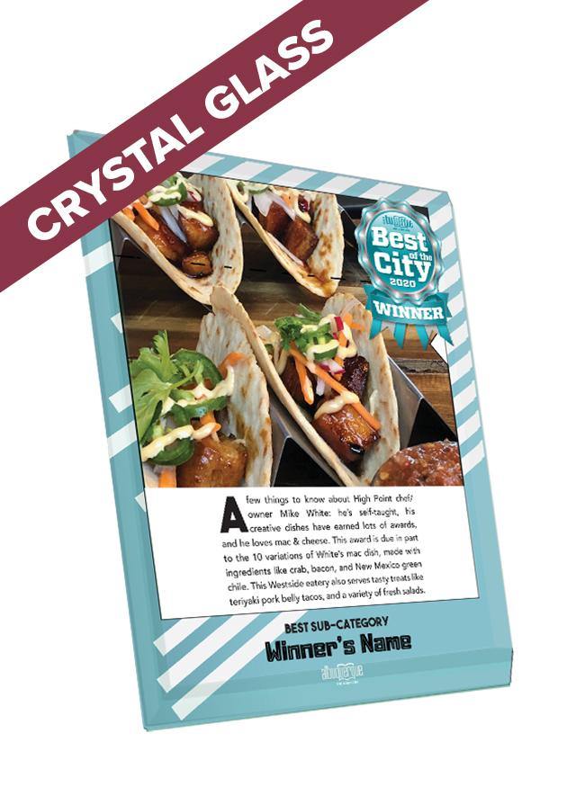 Albuquerque The Magazine's Best of the City Feature | Crystal Glass Plaque | 8" x 10" by NewsKeepsake
