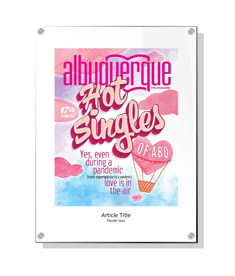 Albuquerque The Magazine Covers | Acrylic Standoff Plaque - NewsKeepsake