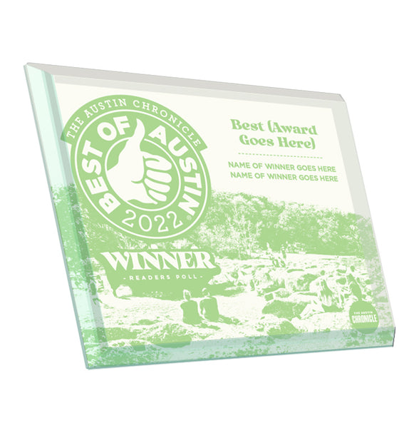 "Best of Austin” Award Plaques - Crystal Glass