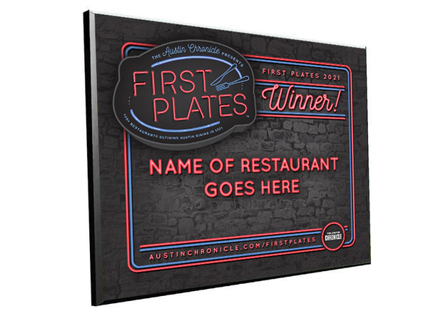 Austin Chronicle "First Plates" Award Plaques - Modern Hardi-plaque