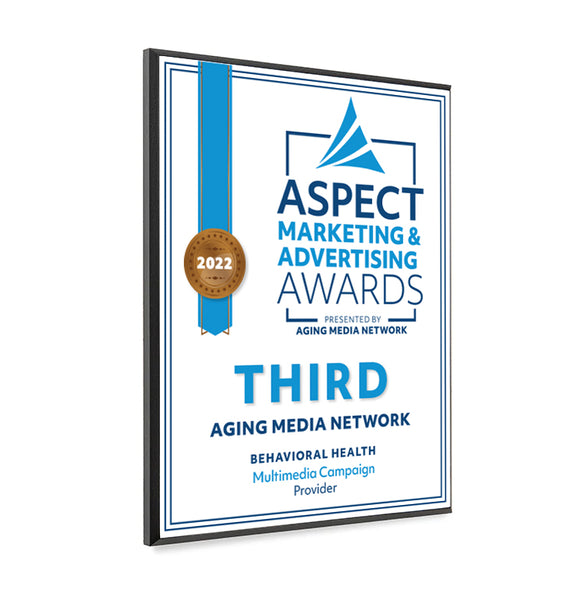 Aging Media Network Aging Media Network Aspect Award - Modern Hardi-plaque