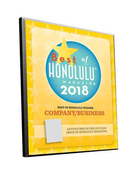 "Best of Honolulu" Award Plaque by NewsKeepsake