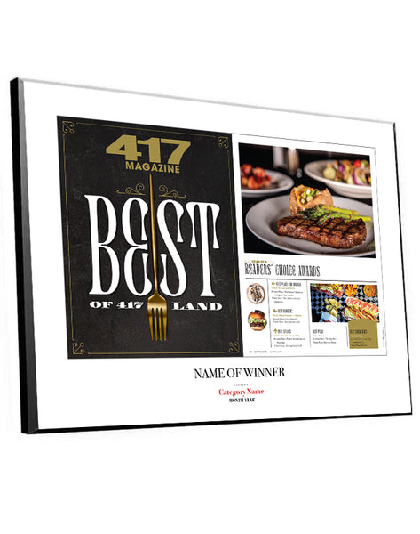 417 Magazine Best of 417 Award Spread Melamine Plaques