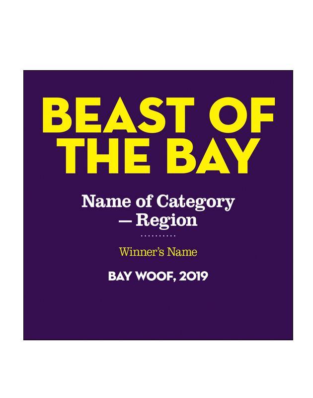 "Beast of the Bay” Award Cling by NewsKeepsake