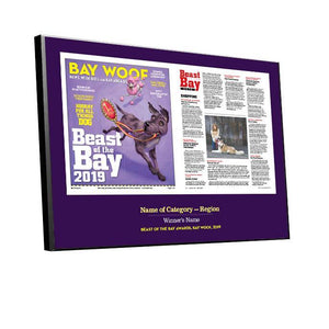 "Beast of the Bay" Cover & Article Award Plaque by NewsKeepsake
