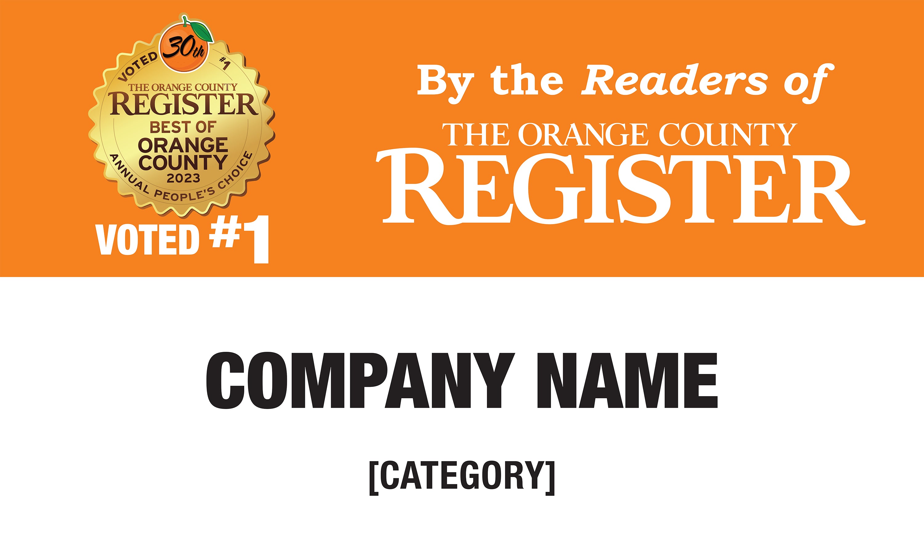 Best Of Orange County Award | Outdoor Banners
