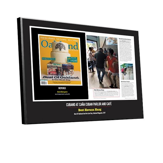"Best of Oakland & the East Bay" Cover & Article Award Plaque by NewsKeepsake