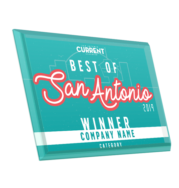 "Best of San Antonio” Award Plaque - Glass by NewsKeepsake