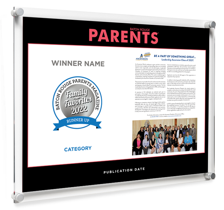 BR Parents Family Favorites Profile 2-page Spread Plaques