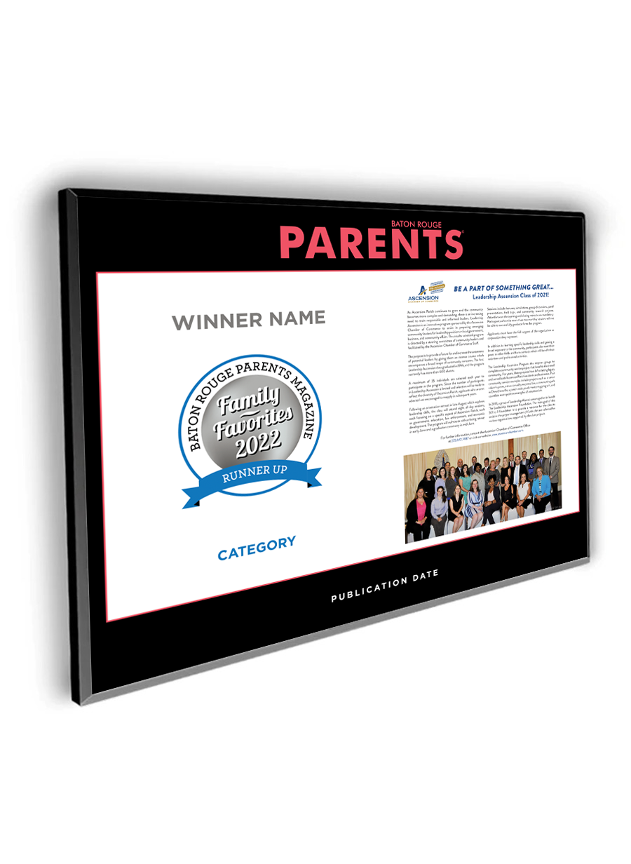 BR Parents Family Favorites Profile 2-page Spread Plaques