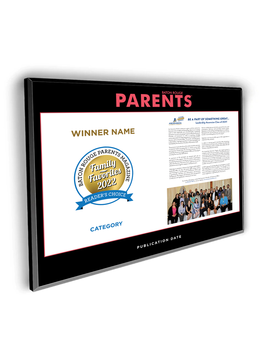 BR Parents Family Favorites Profile 2-page Spread Plaques