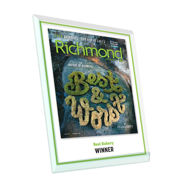 Richmond Magazine "Best & Worst" Cover Award Glass Plaque by NewsKeepsake