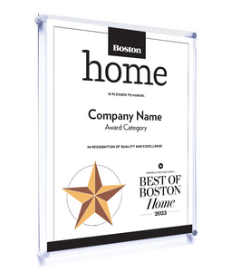 "Best of Boston Home" - Acrylic Standoff Plaque