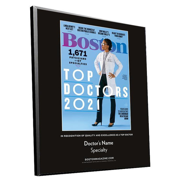 Boston Magazine Top Doctors Cover Award Plaque by NewsKeepsake