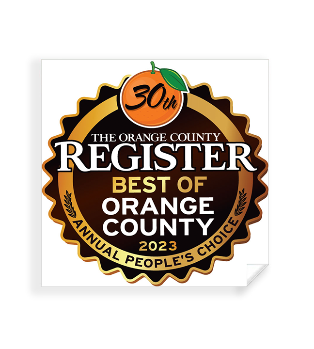 Best Of Orange County Award - Window Cling