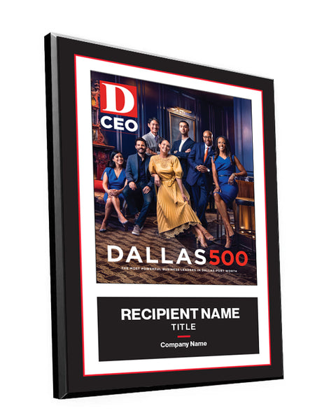D CEO Dallas 500 Cover Plaque