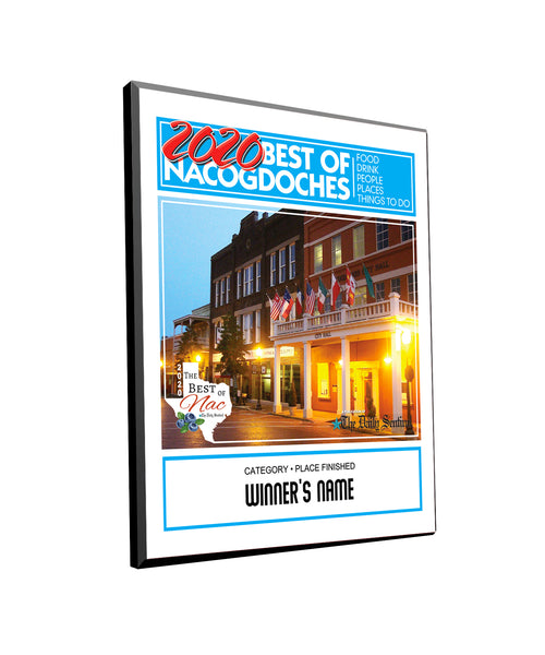 The Daily Sentinel Best of Nacogdoches 2020 Plaque - Modern Archival Mount by NewsKeepsake