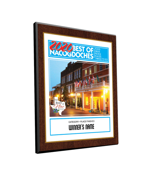 The Daily Sentinel Best of Nacogdoches 2020 Plaque - Modern Archival Mount by NewsKeepsake