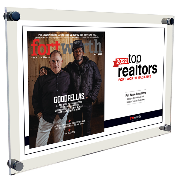Fort Worth Magazine Top Realtor Acrylic Plaque - Cover & Award