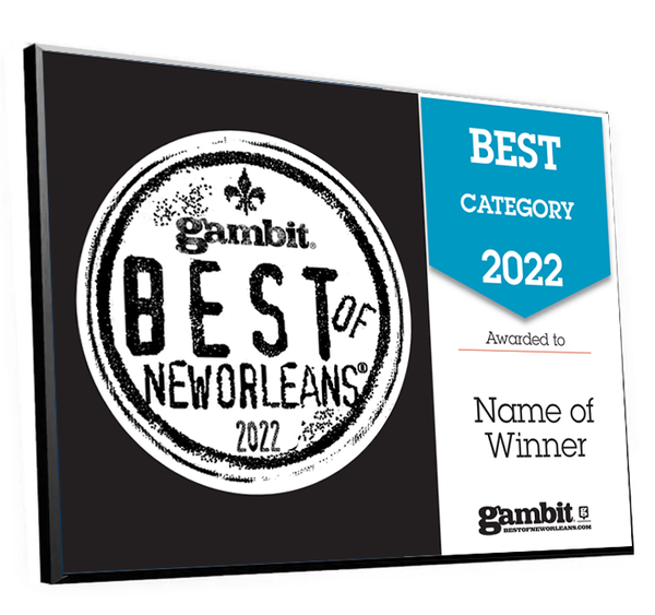 Gambit "Best of New Orleans" Award Plaque