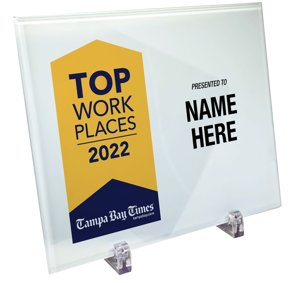 Tampa Bay Times Top Workplaces Award | Crystal Glass