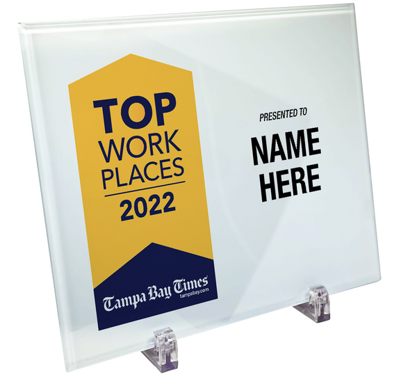 Tampa Bay Times Top Workplaces Award | Crystal Glass