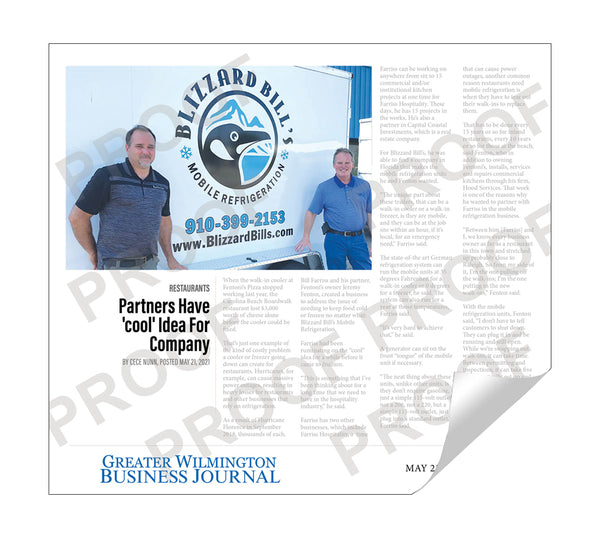 Greater Wilmington Business Journal Online Article Reprints and Plaques