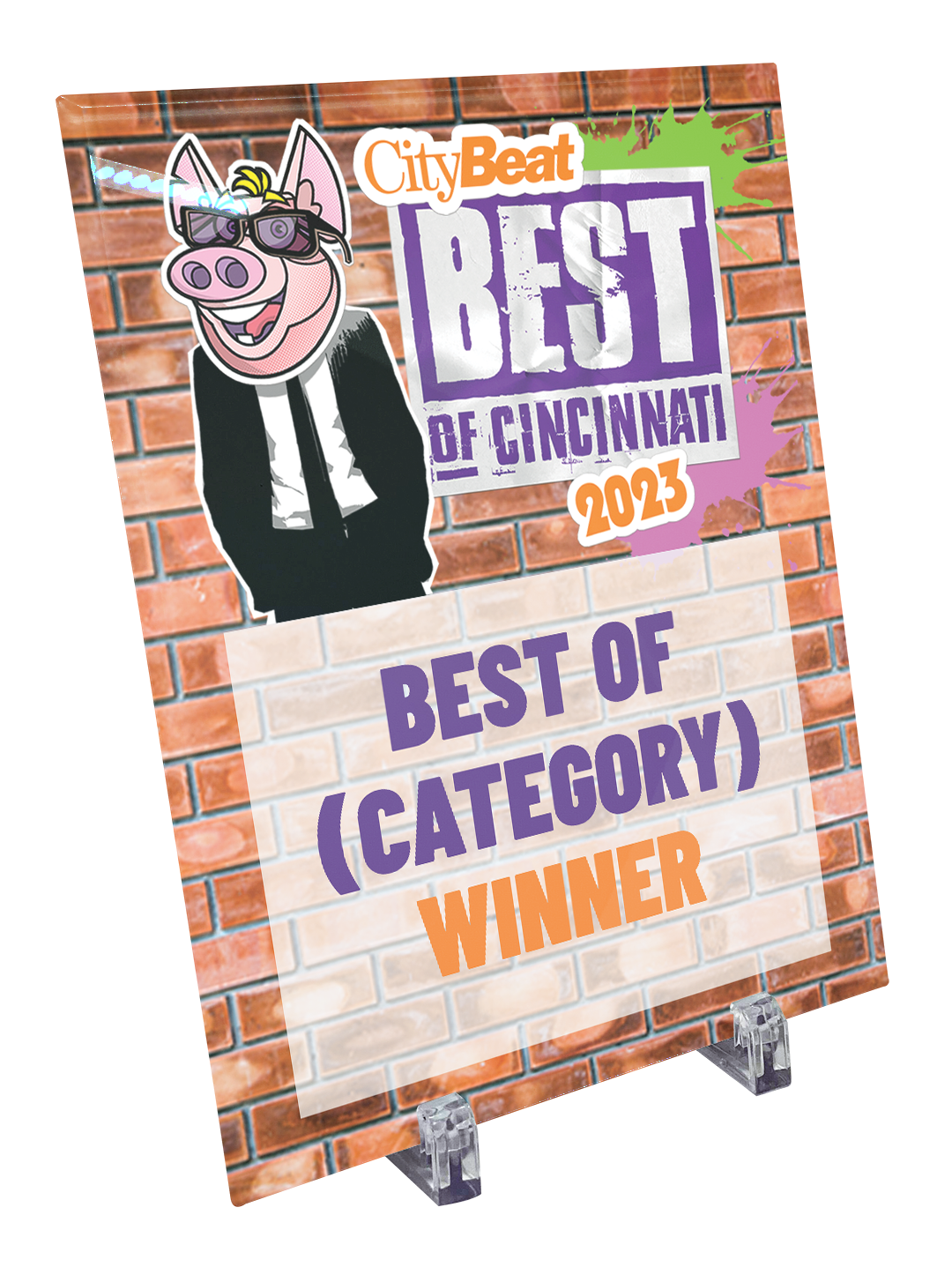 CityBeat "Best of Cincinnati" Award Plaque - Glass
