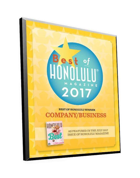 "Best of Honolulu" Award Plaque by NewsKeepsake