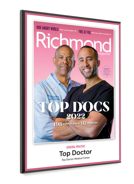 Richmond Magazine "Top Docs" Cover Award Plaque