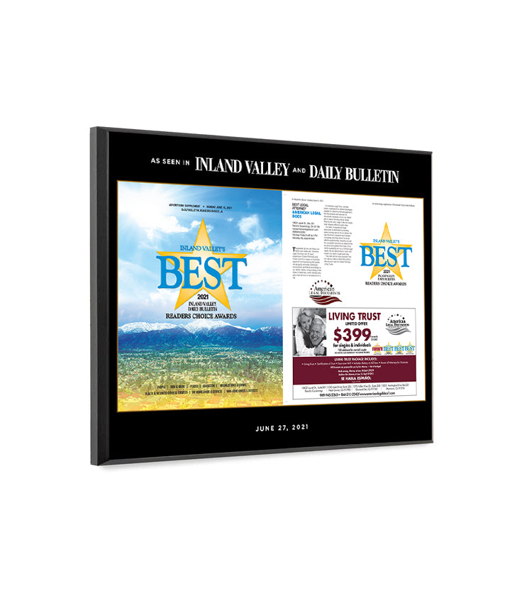 IVDB Best Of Certificate and Readers Choice - Modern Hardi-plaque