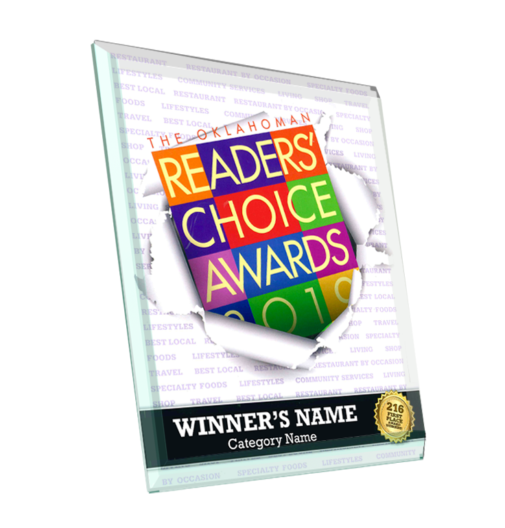 The Oklahoman Readers' Choice Plaque - Glass by NewsKeepsake