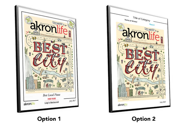 “Best of the City” Cover Award Plaque by NewsKeepsake