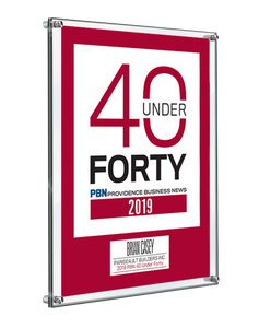 Providence Business News 40 Under Forty Plaque Award - Acrylic Standoff by NewsKeepsake
