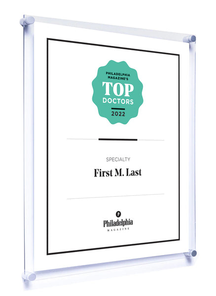 Philadelphia magazine Top Doctors - Acrylic Standoff Plaque