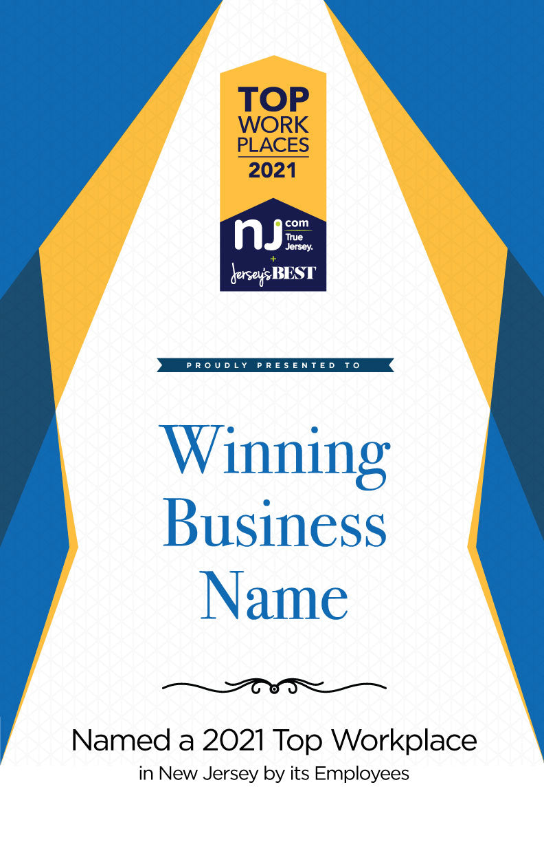 NJ.com and Jersey's Best Top Workplace Award Plaque | Acrylic Block