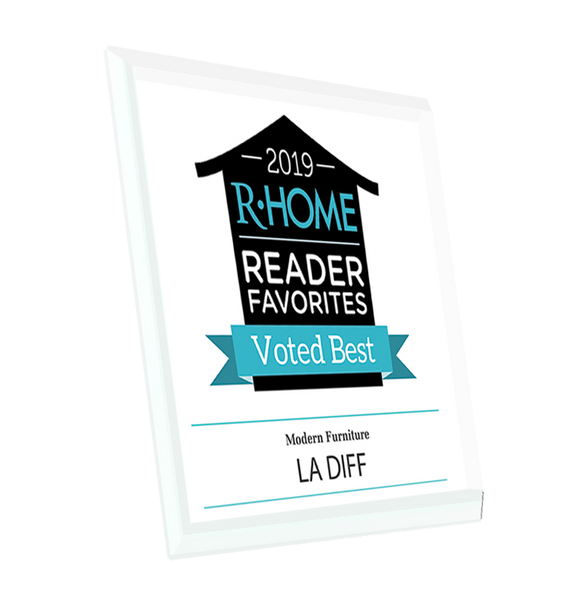 R-Home "Readers' Favorites" Logo Award Glass Plaque by NewsKeepsake